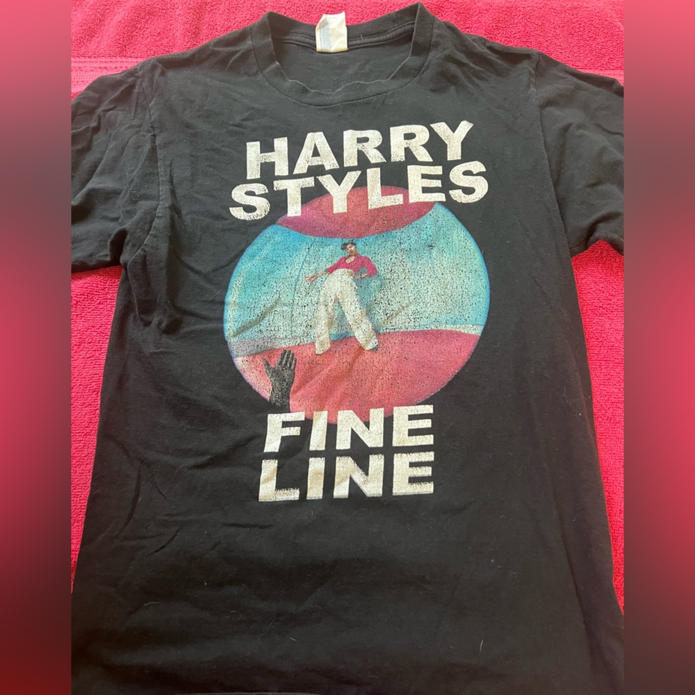 Harry Styles T Shirt, Black, size S
